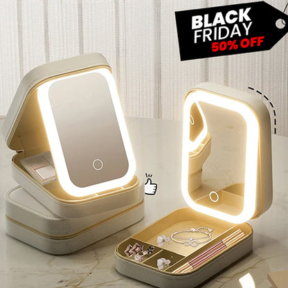 ESPEJO COSMETIQUERA PORTÁTIL LED® Luxury Premium (Copia)